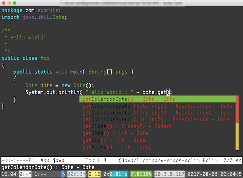 EclimでJavaもEmacsからコーディングする masato's web site